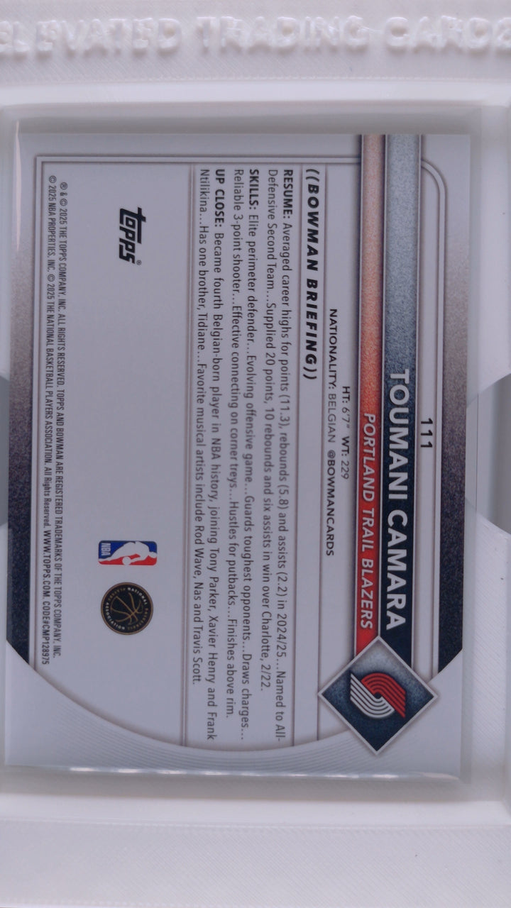 2025 Bowman Basketball Toumani Camara 