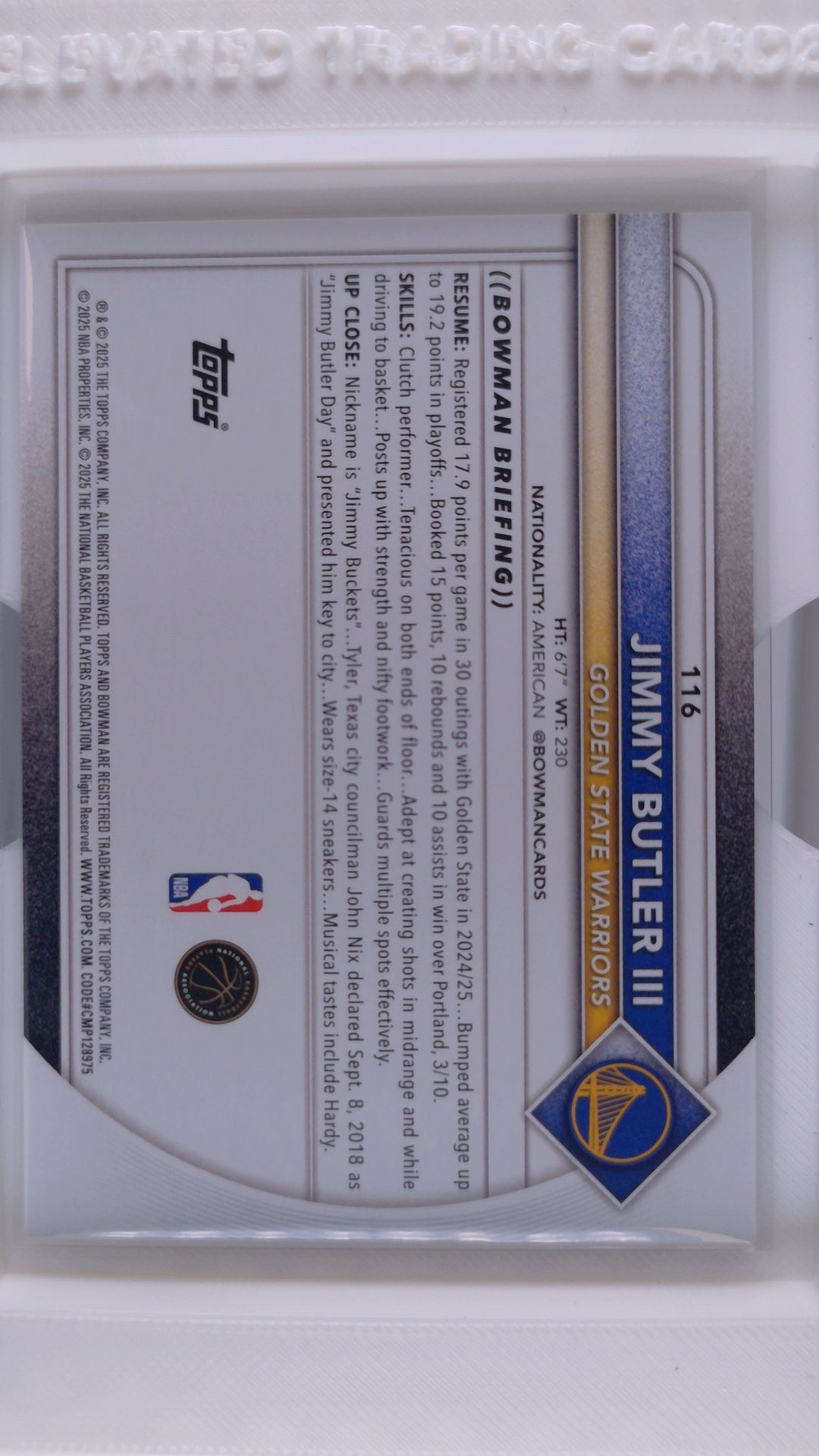 2025 Bowman Basketball Jimmy Butler III 