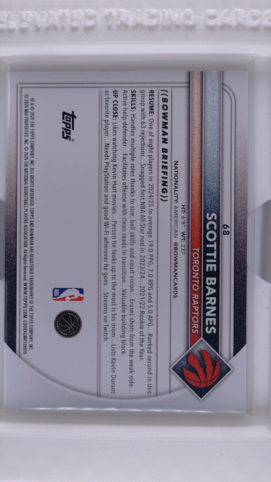 2025 Bowman Basketball Scottie Barnes 
