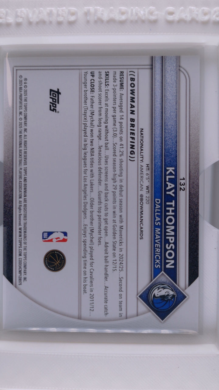 2025 Bowman Basketball Klay Thompson 