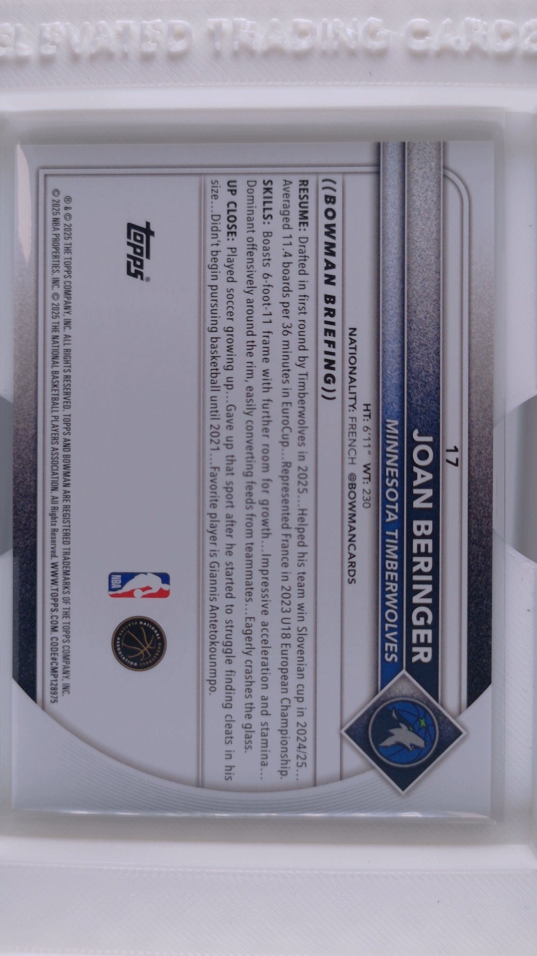 2025 Bowman Basketball Joan Beringer 