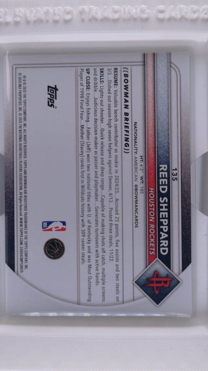2025 Bowman Basketball Reed Sheppard 
