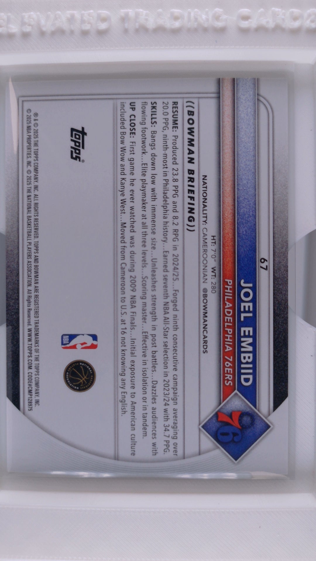2025 Bowman Basketball Joel Embiid 