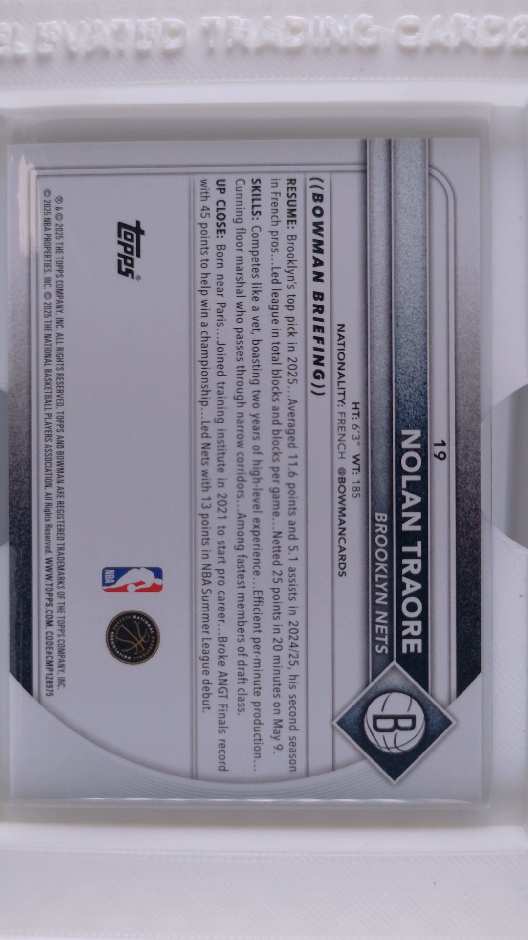 2025 Bowman Basketball Nolan Traore 