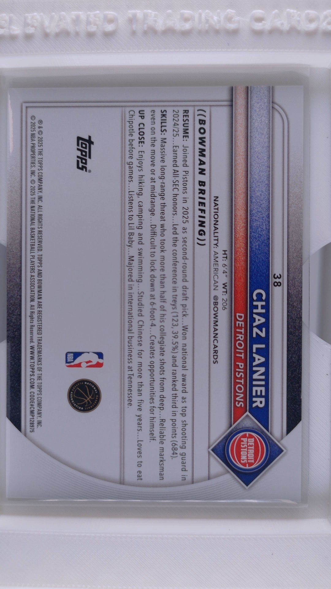 2025 Bowman Basketball Chaz Lanier 
