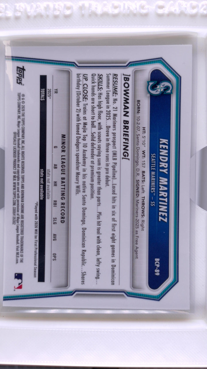 2026 Bowman Baseball Kendry Martinez 