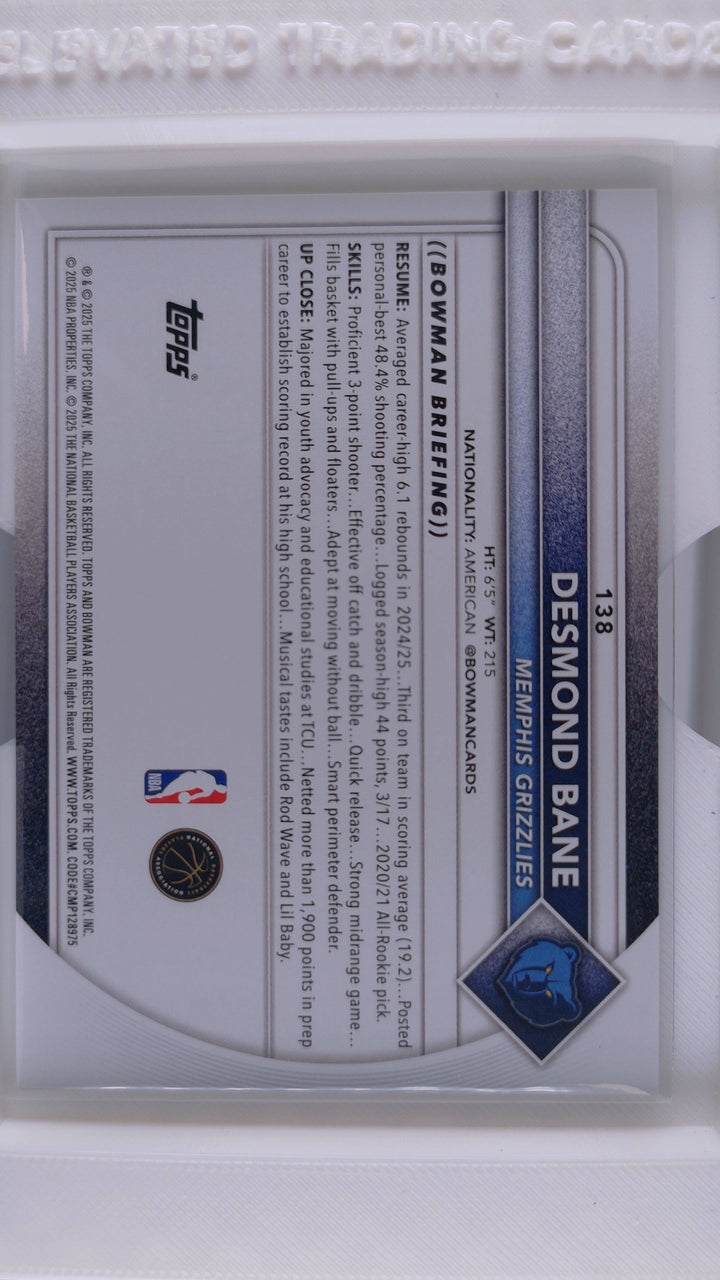 2025 Bowman Basketball Desmond Bane 
