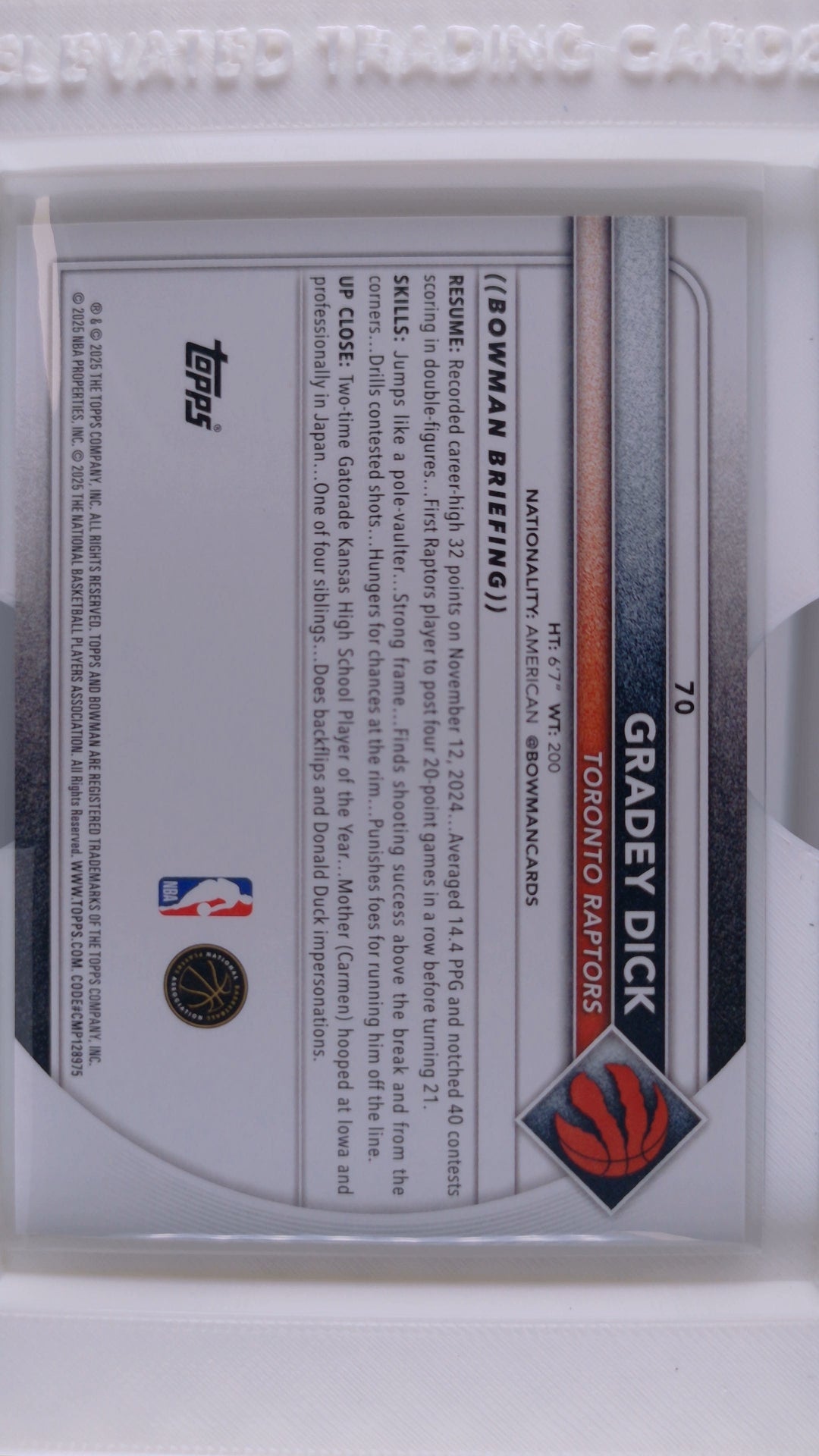 2025 Bowman Basketball Gradey Dick 