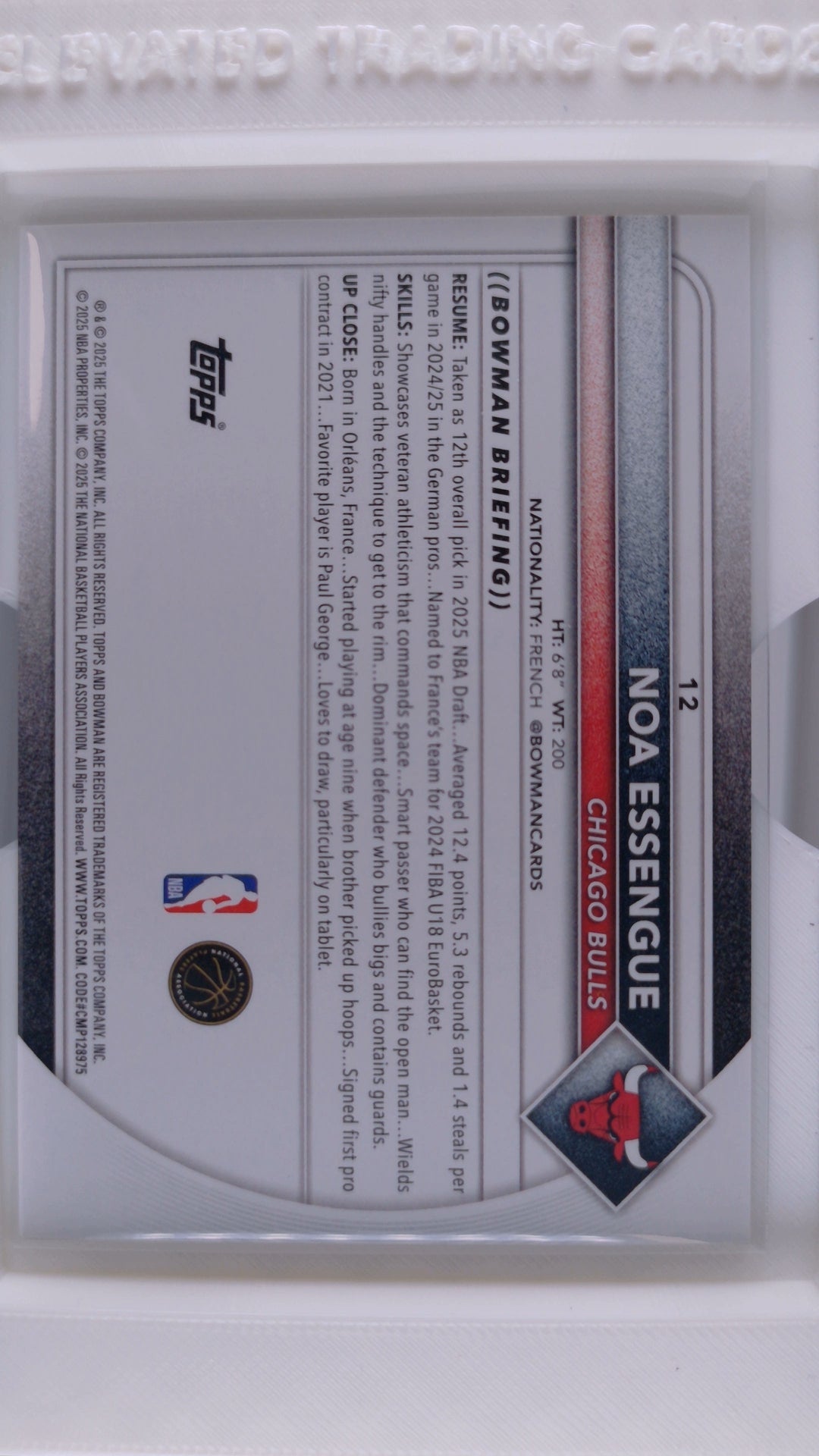 2025 Bowman Basketball Noa Essengue 