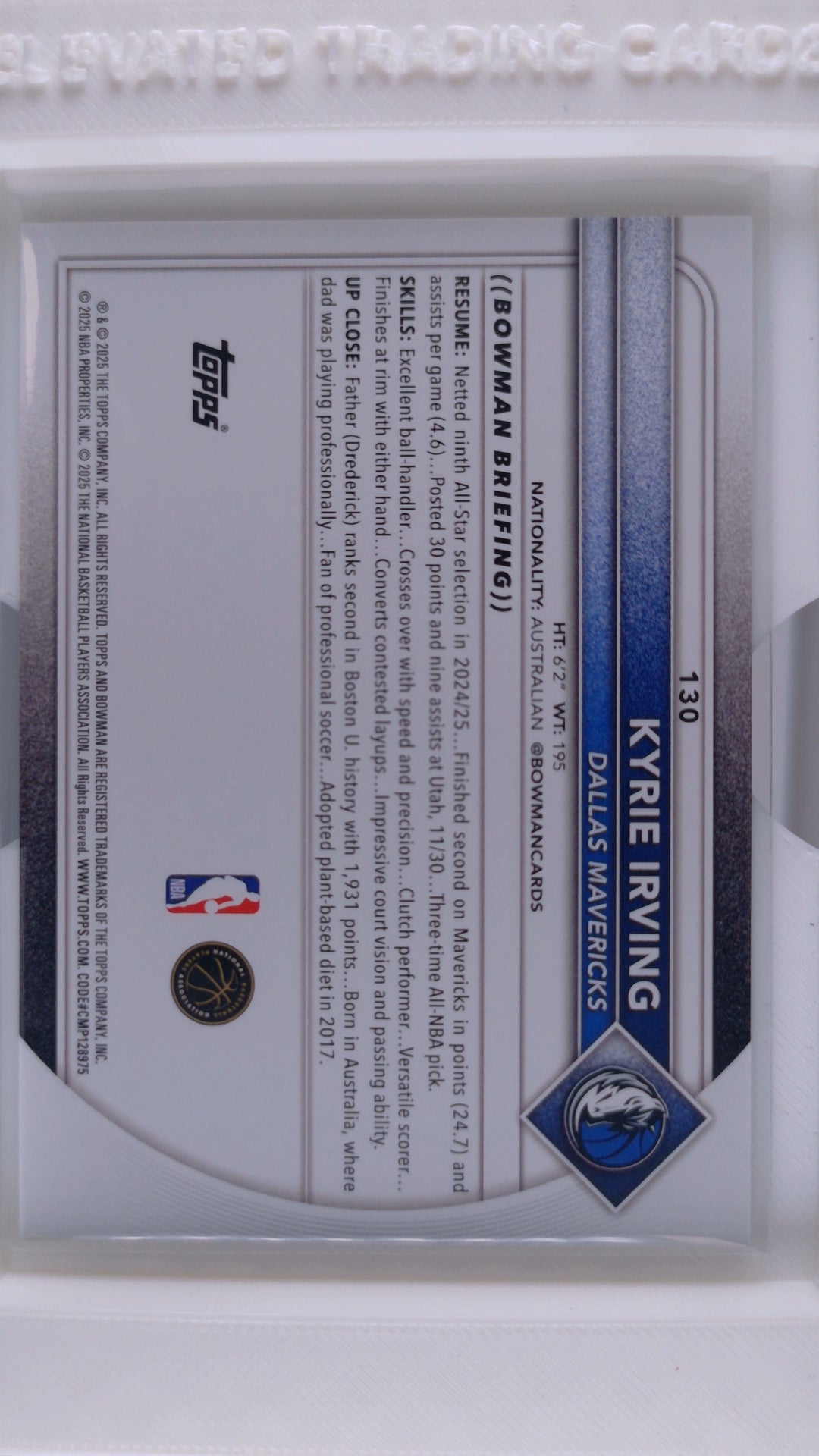 2025 Bowman Basketball Kyrie Irving 