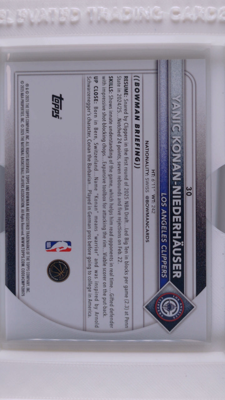 2025 Bowman Basketball Yanic Konan-Niederhäuser 