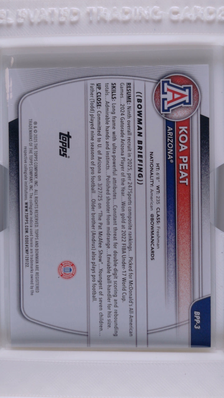 2025 Bowman Basketball Koa Peat 