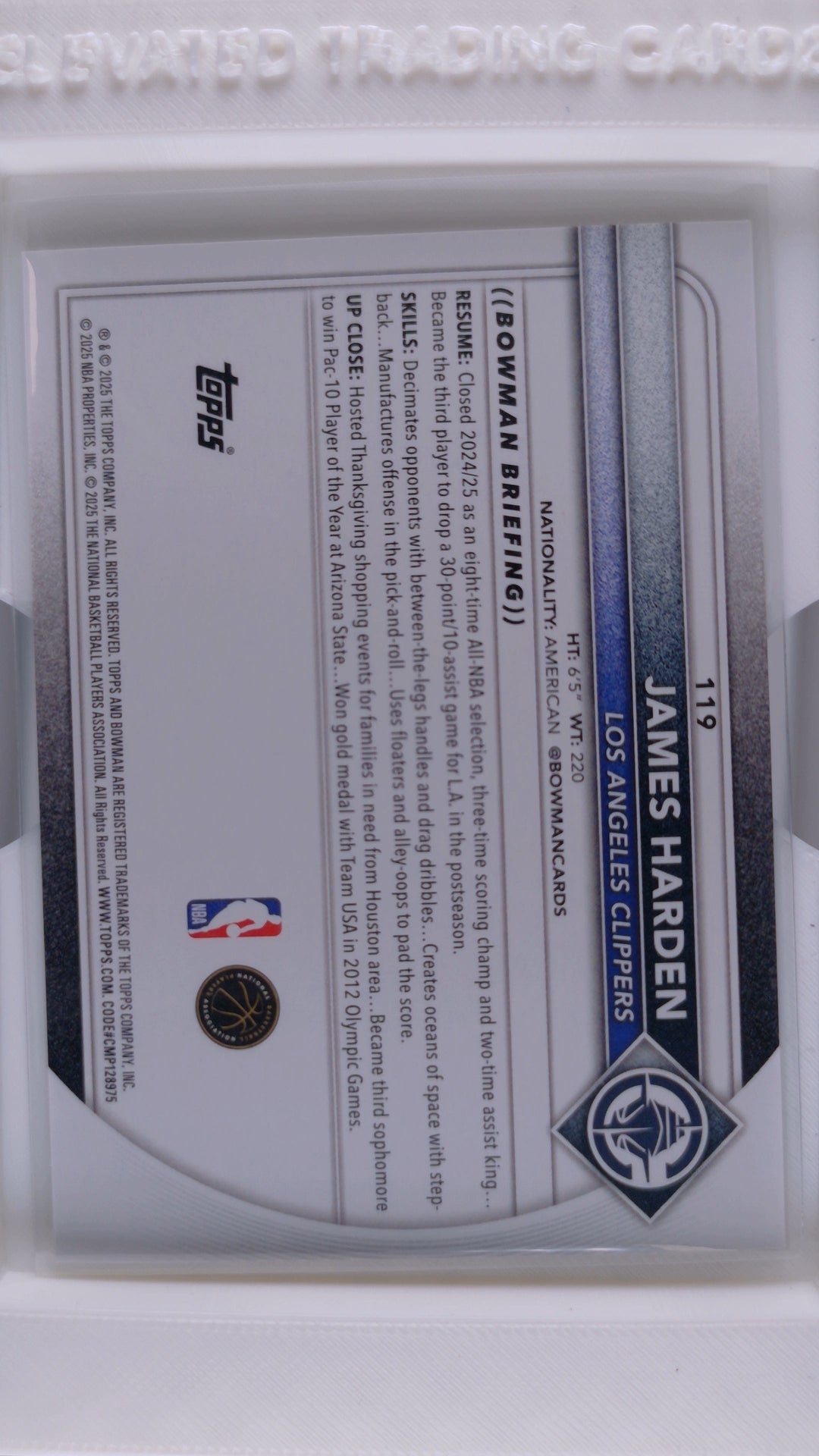 2025 Bowman Basketball James Harden 