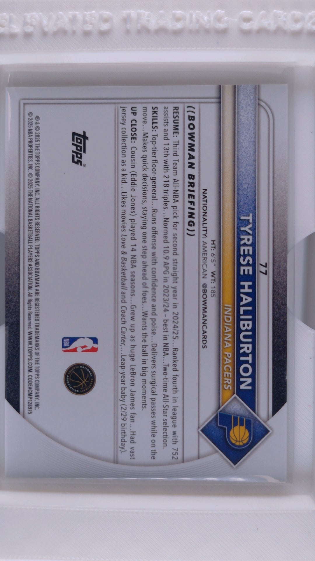 2025 Bowman Basketball Tyrese Haliburton 