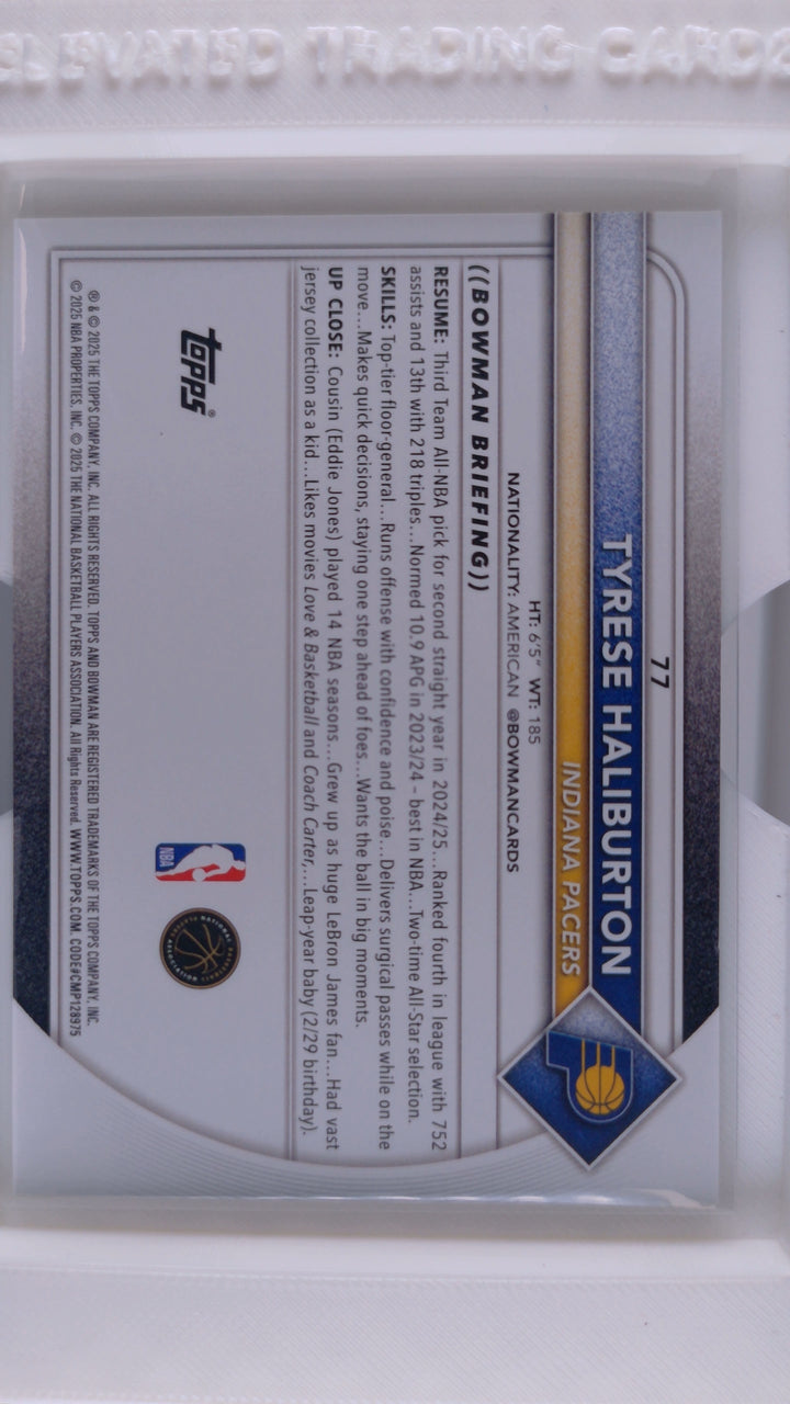 2025 Bowman Basketball Tyrese Haliburton 