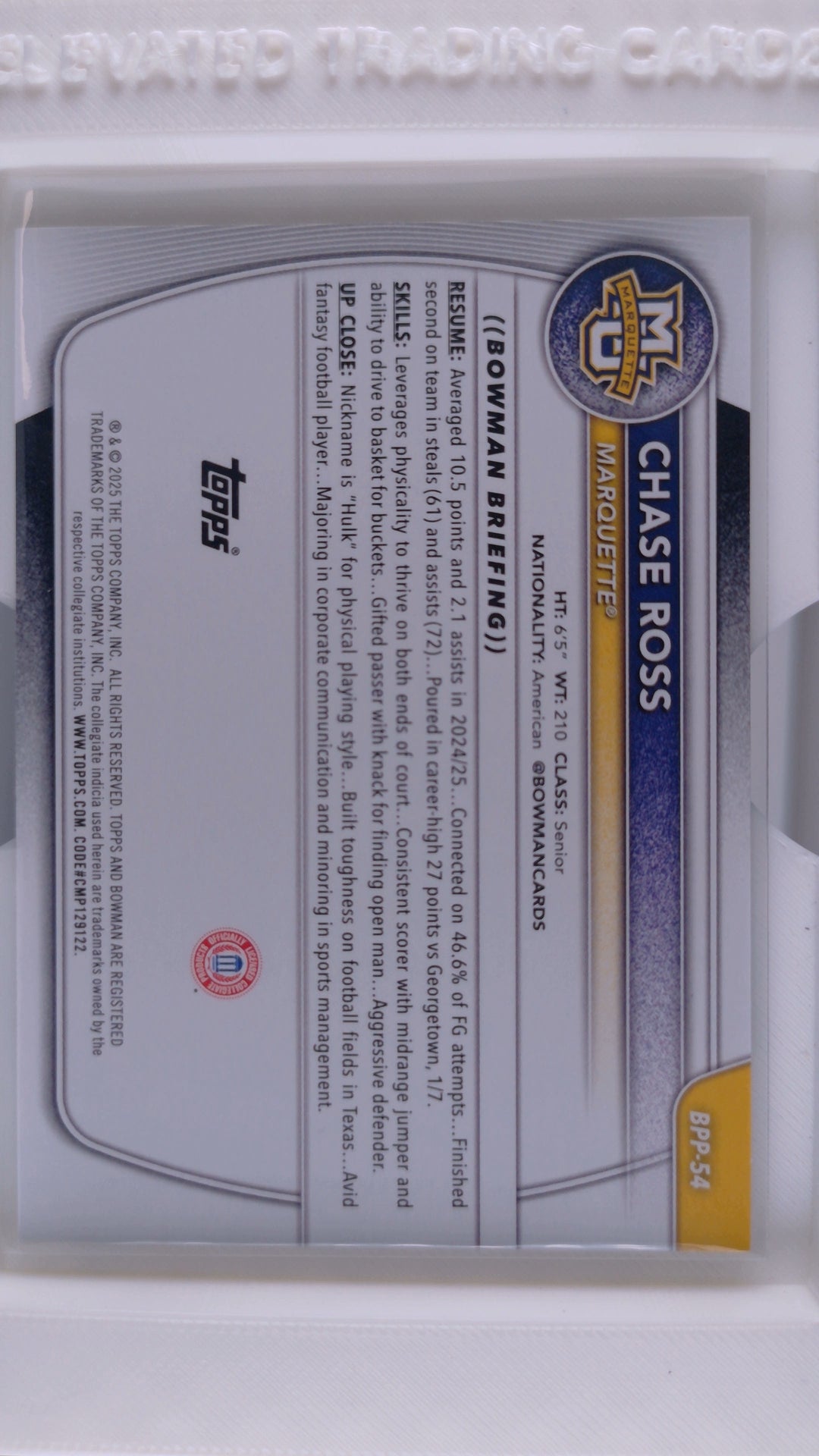 2025 Bowman Basketball Chase Ross 