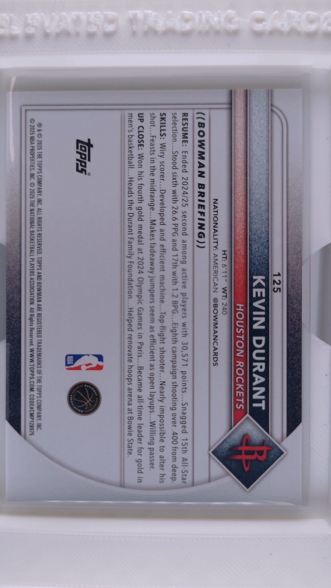 2025 Bowman Basketball Kevin Durant 