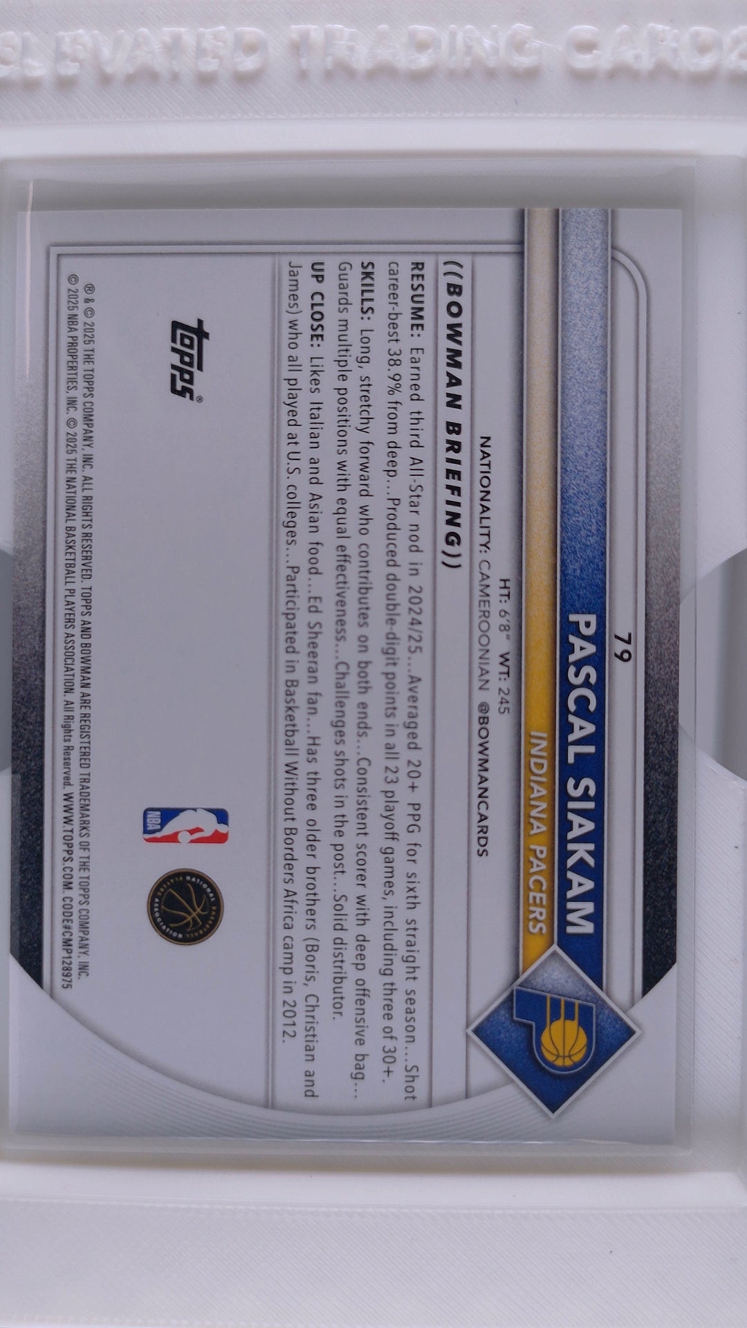 2025 Bowman Basketball Pascal Siakam 