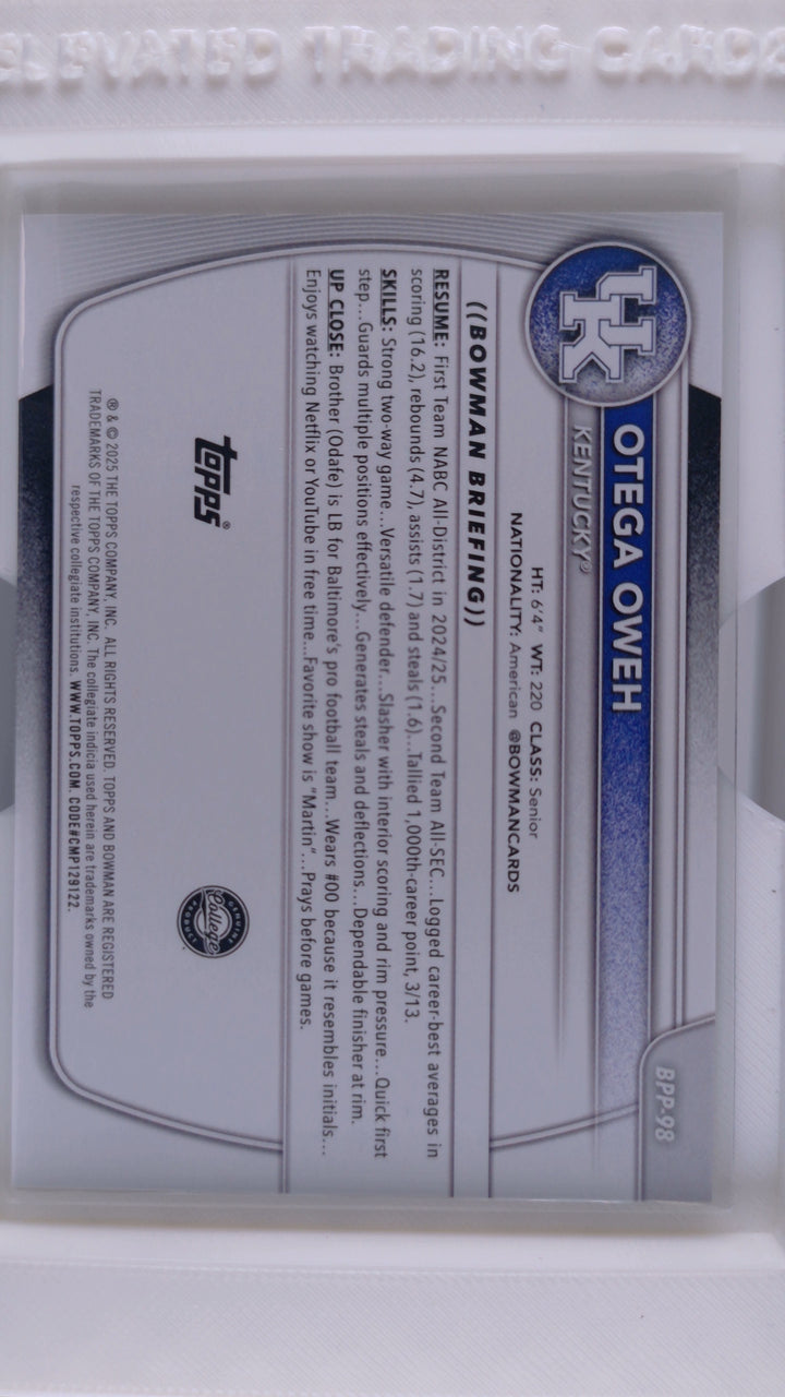 2025 Bowman Basketball Otega Oweh 