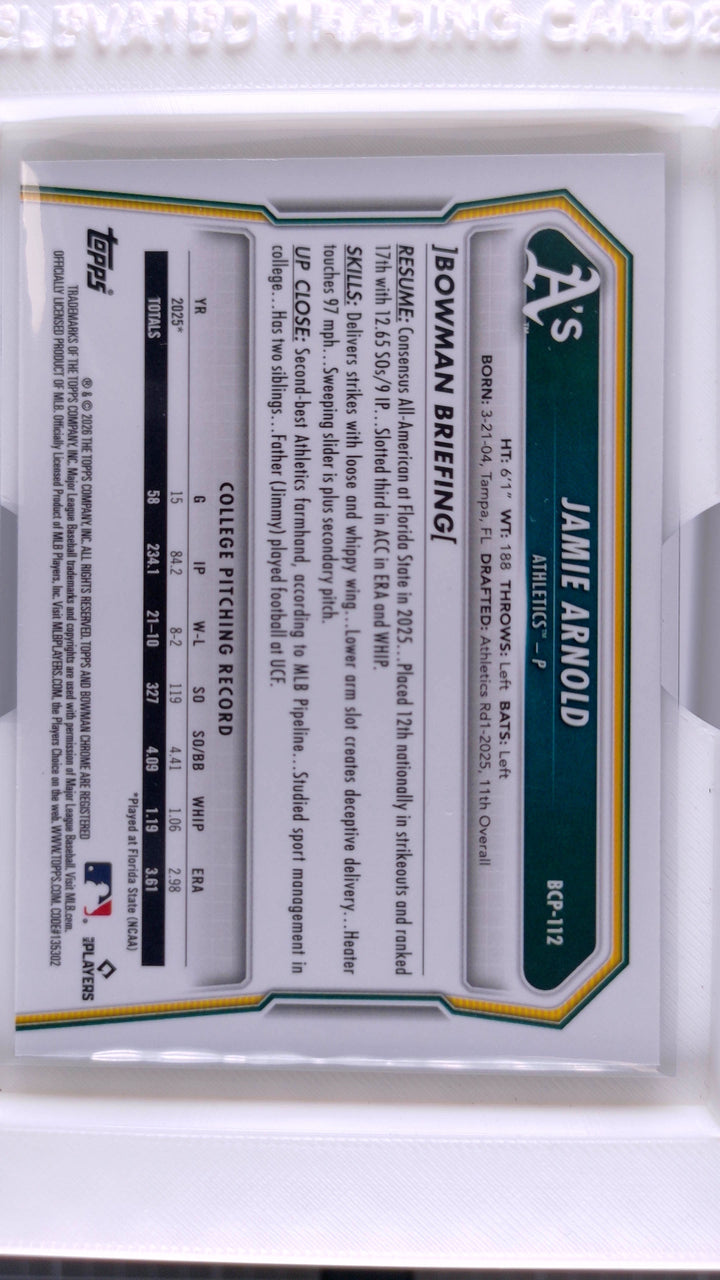 2026 Bowman Baseball Jamie Arnold 