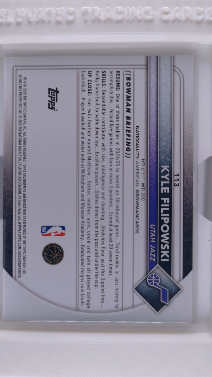 2025 Bowman Basketball Kyle Filipowski 