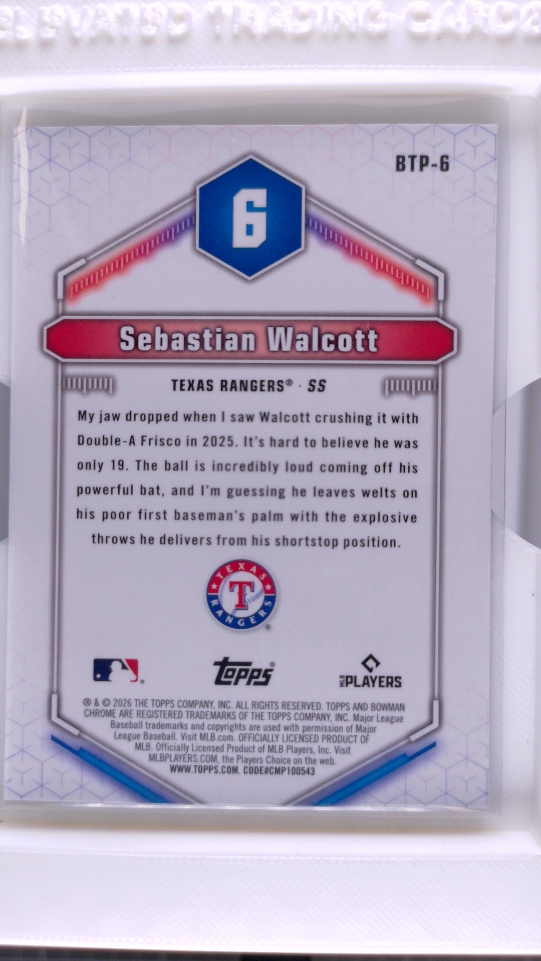 2026 Bowman Baseball Sebastian Walcott 