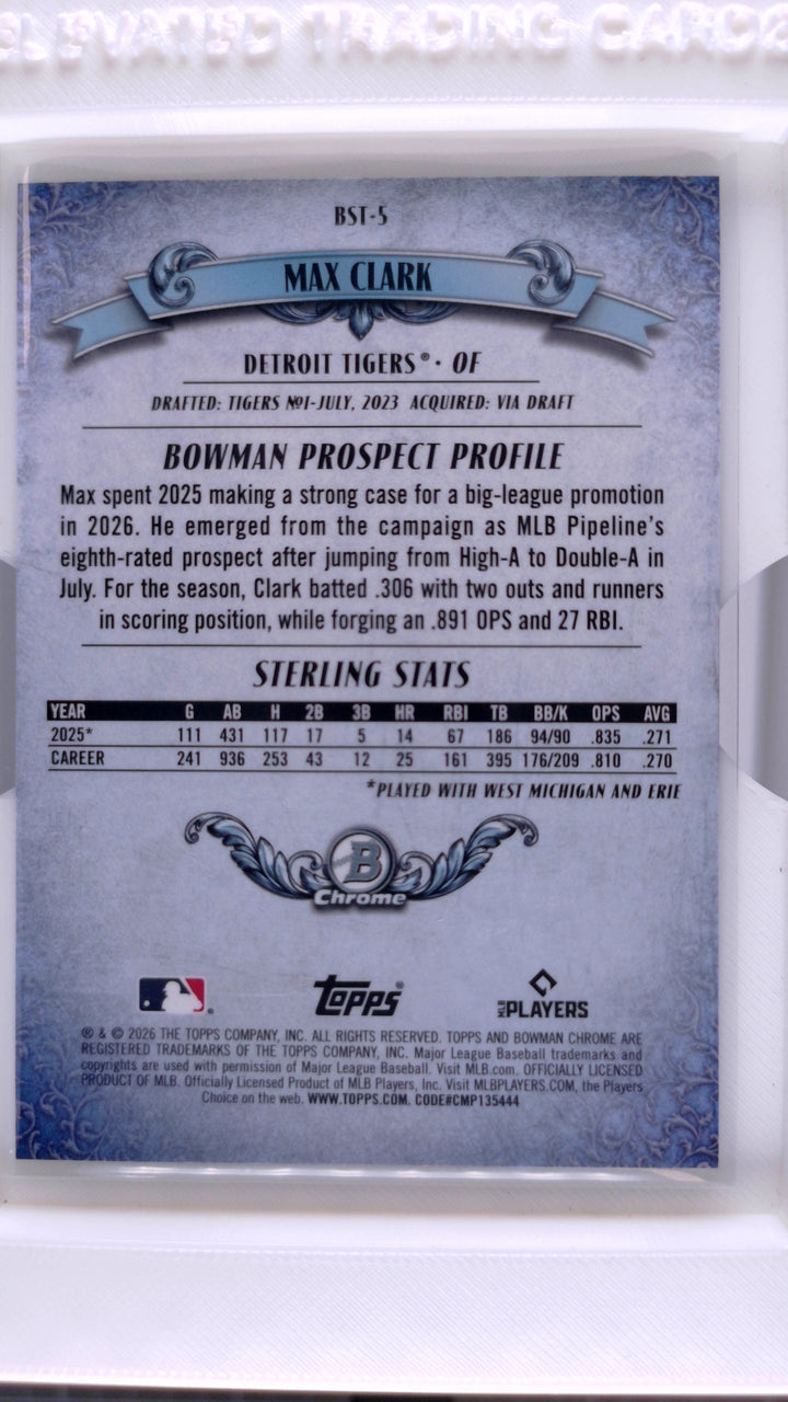 2026 Bowman Baseball Max Clark 