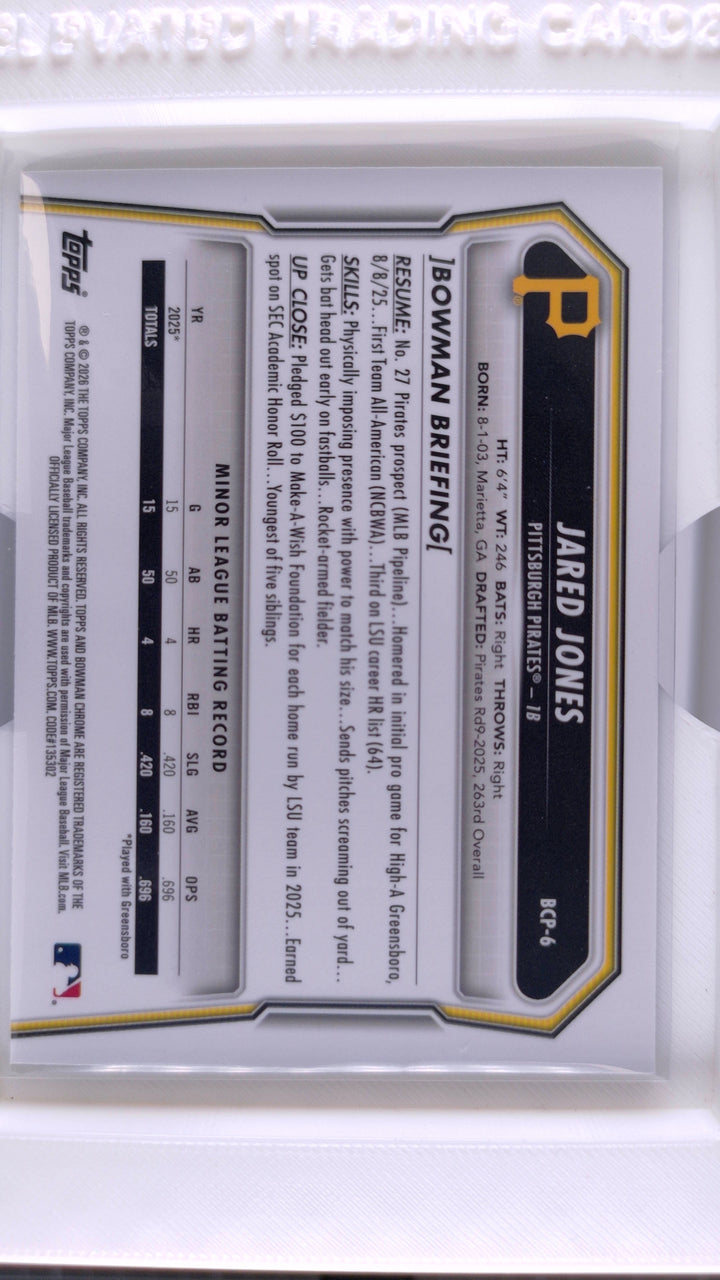 2026 Bowman Baseball Jared Jones 