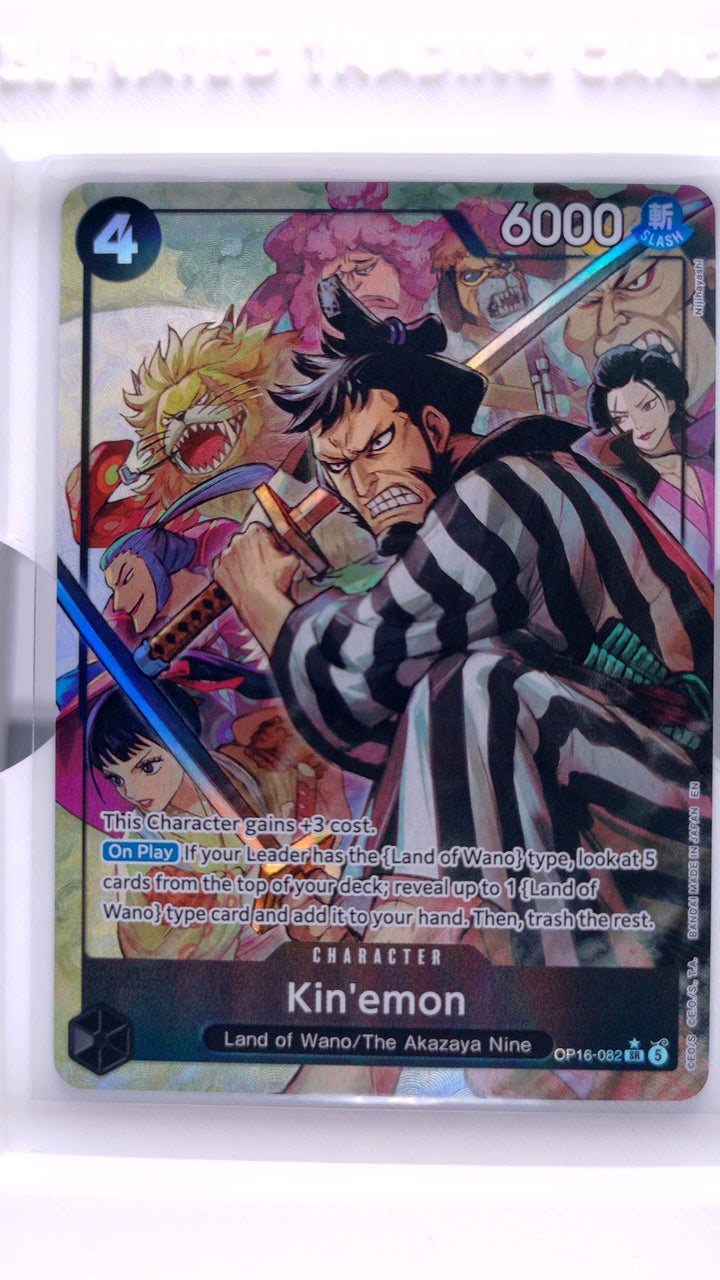One Piece Card Game: The Time of Battle [OP-16] Kin’emon #OP16-082 SR (Super Rare) Alternate Art — Front