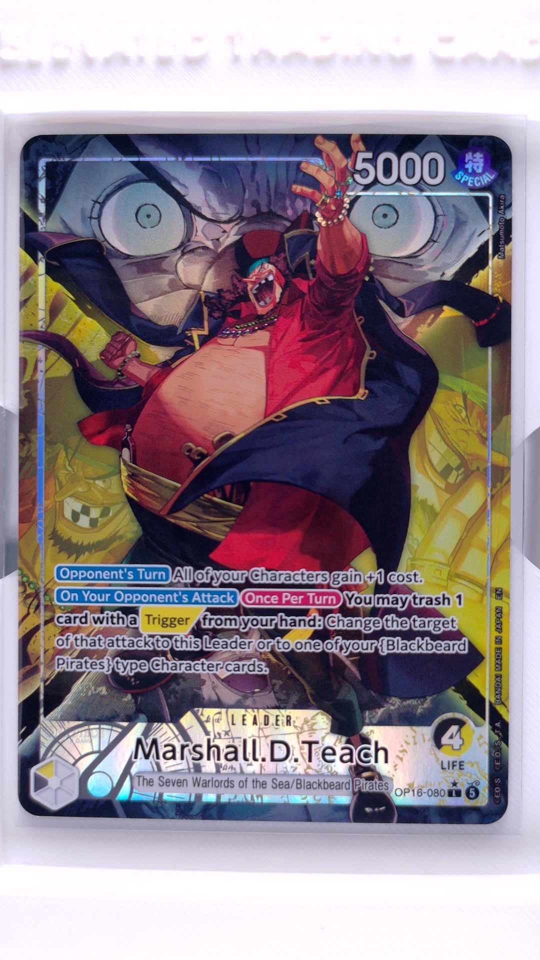 #OP16-080 Marshall.D.Teach Alternate Art L (Leader) - front