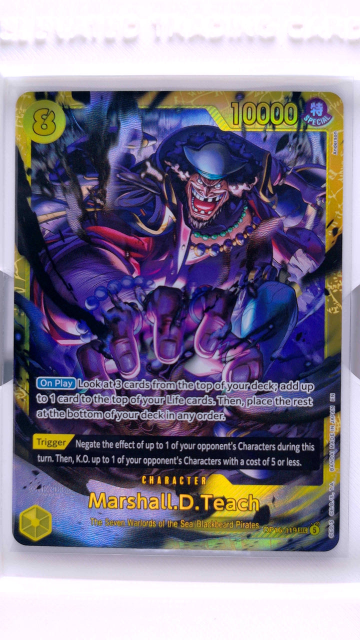 One Piece Card Game: The Time of Battle [OP-16] Marshall.D.Teach #OP16-119 SEC (Secret Rare) — Front