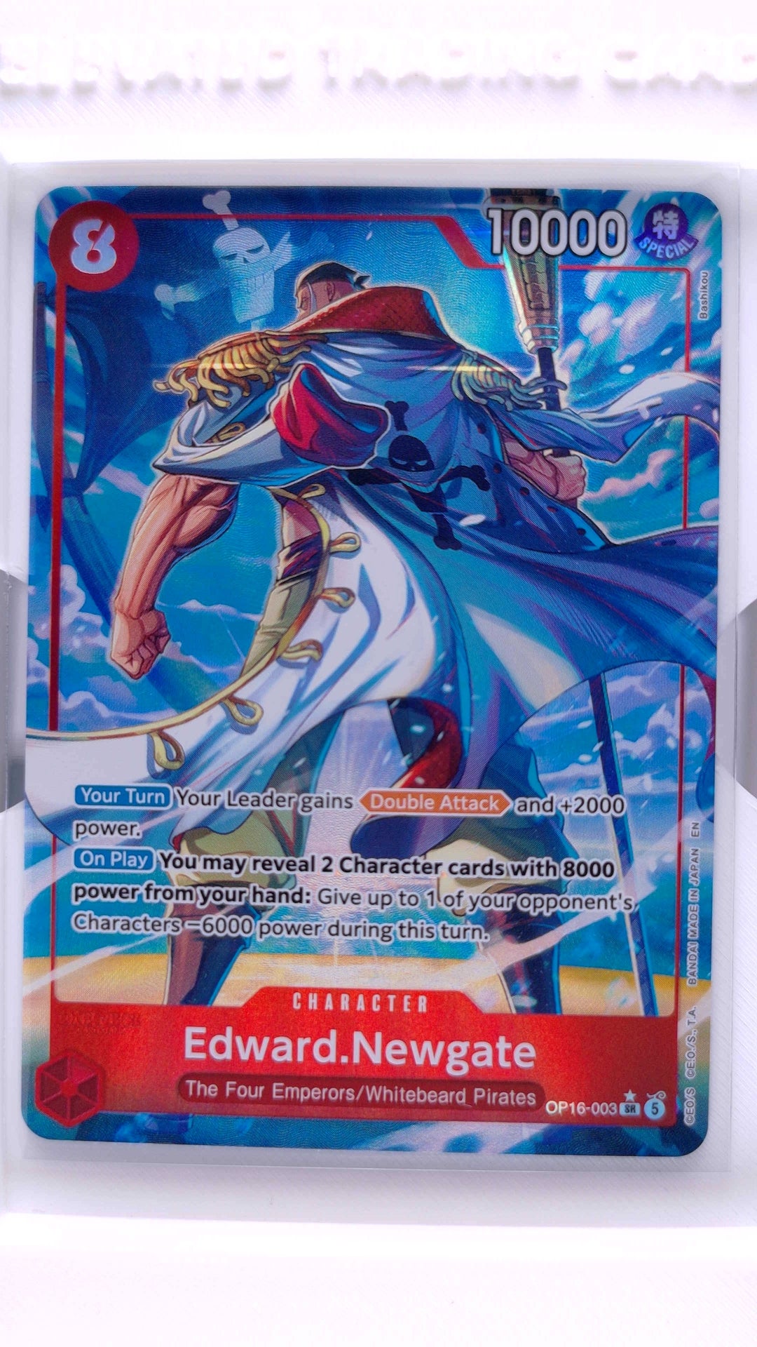 #OP16-003 Edward.Newgate Alternate Art SR (Super Rare) - front