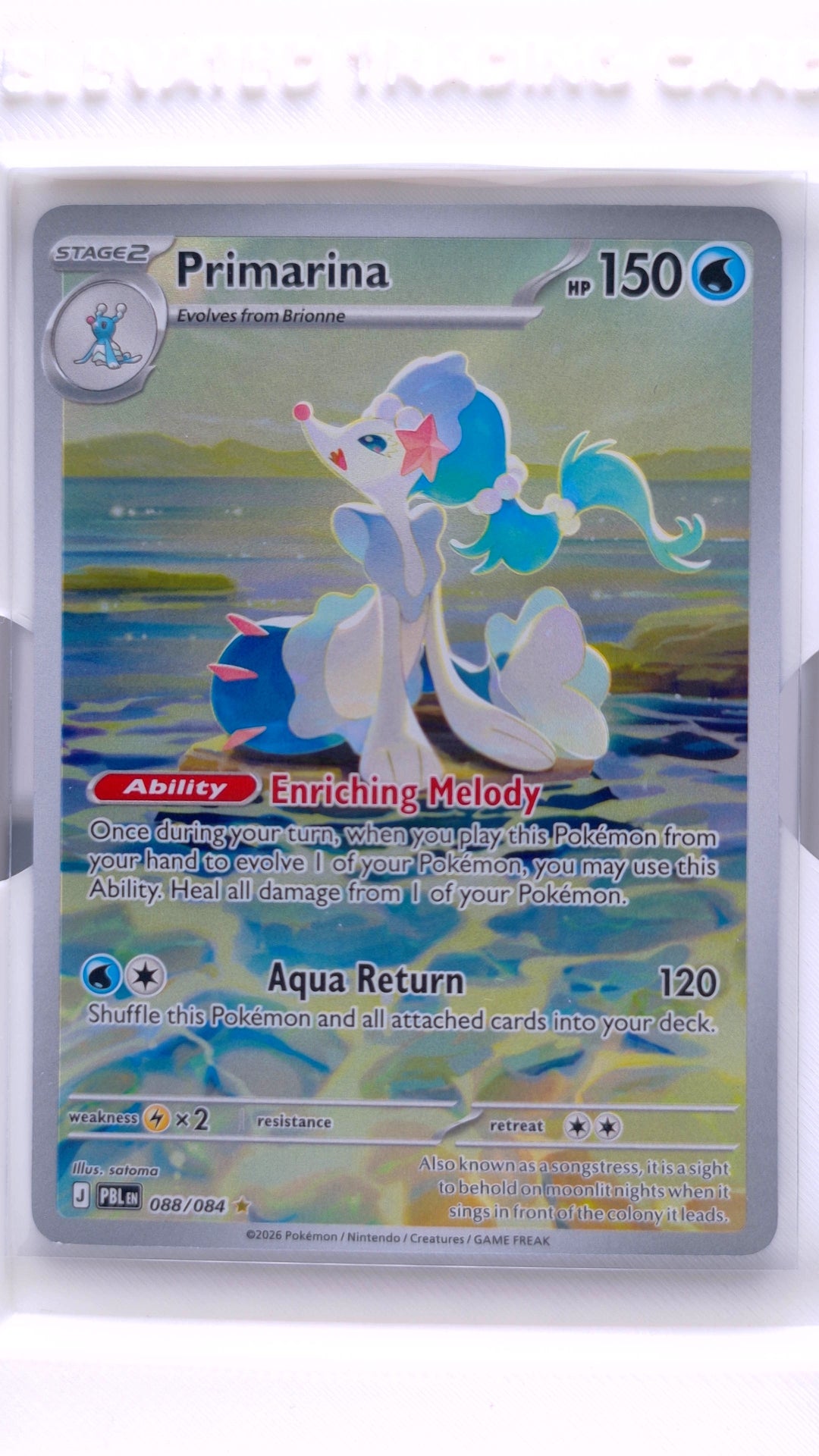 #88 Primarina Illustration Rare - front
