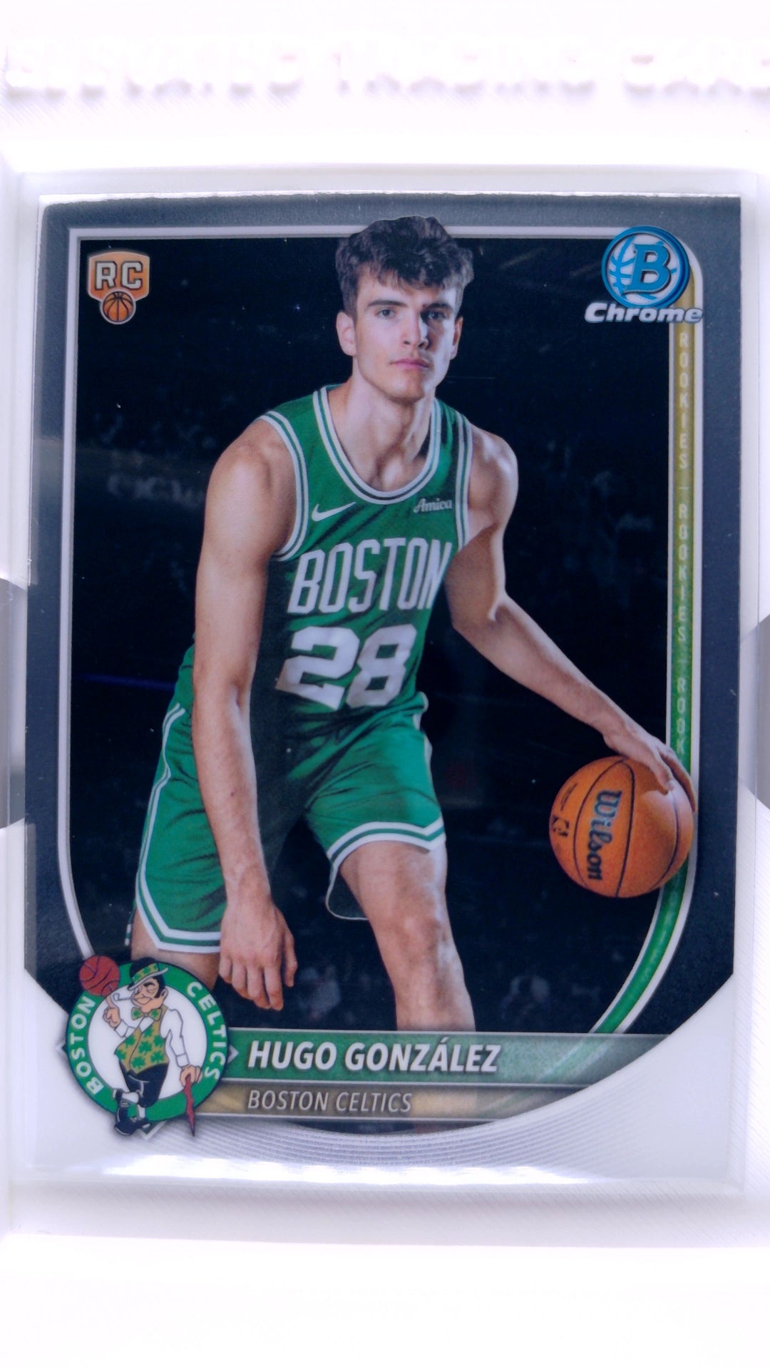 #BCV-28 Hugo González Rookie Chrome - front