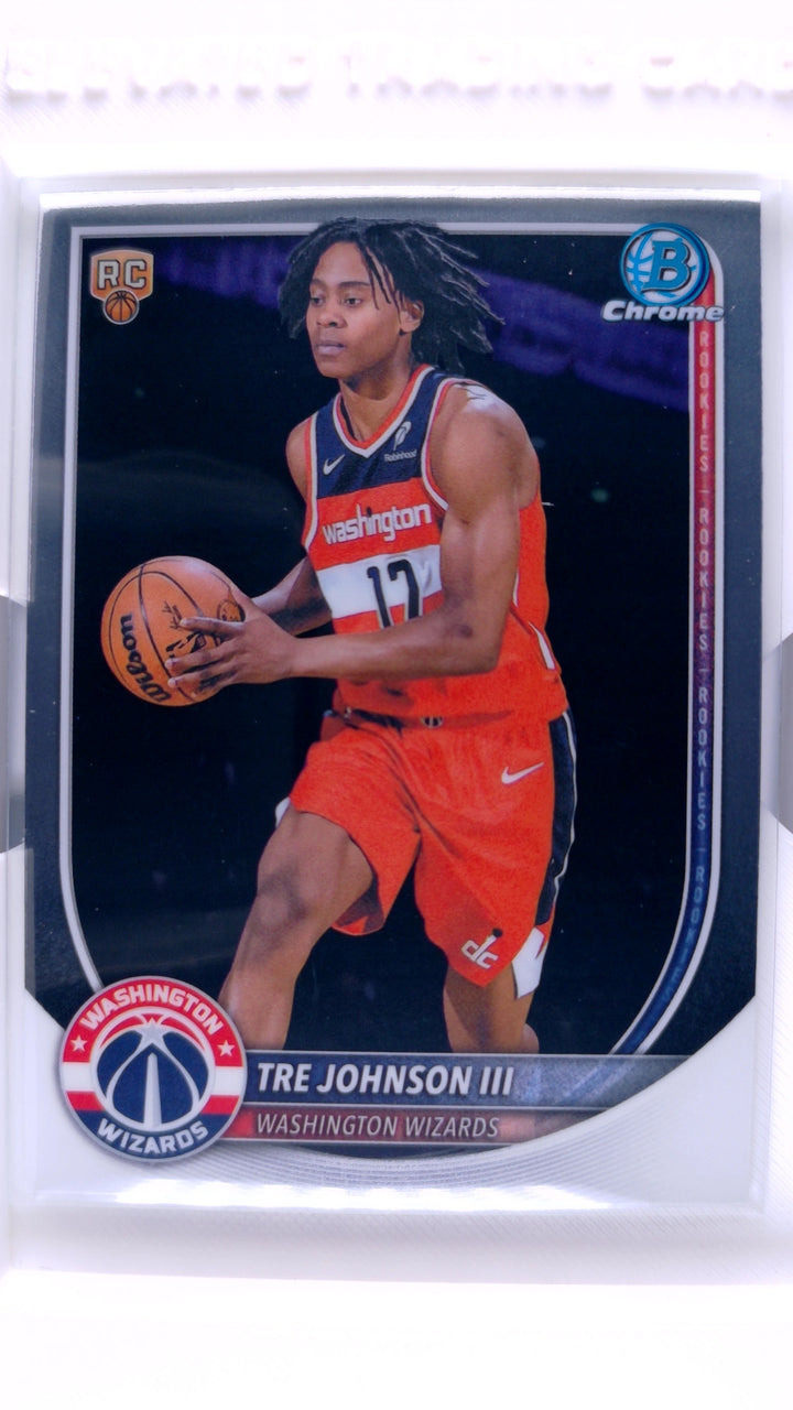 2025 Bowman Basketball Tre Johnson III #BCV-6 Chrome RC — Front