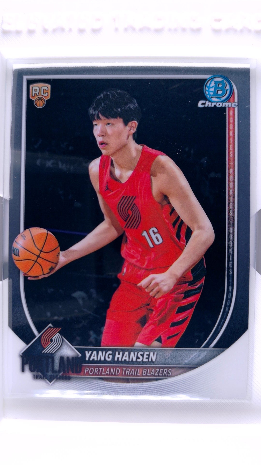 #BCV-16 Yang Hansen Rookie Chrome - front