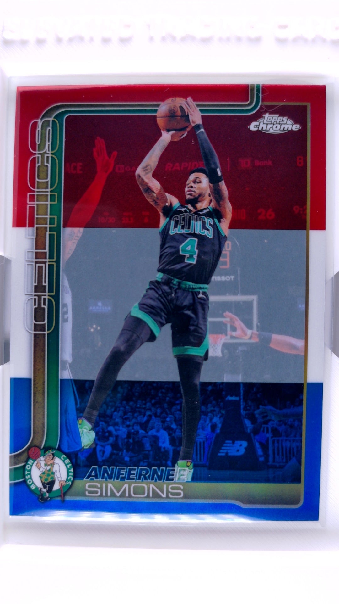 #76 Anfernee Simons Red, White & Blue Refractor - front