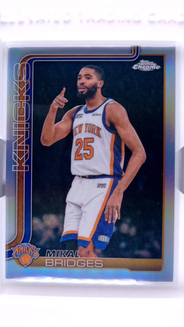 2025 Topps Chrome Update Basketball Mikal Bridges #60 Refractor — Front
