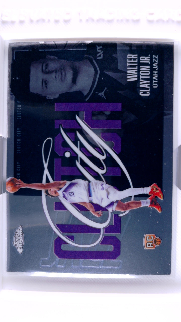 2025 Topps Chrome Update Basketball Walter Clayton Jr. #YQ-12 Clutch City RC — Front