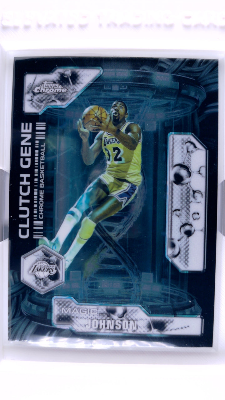 2025 Topps Chrome Update Basketball Magic Johnson #CG-24 Clutch Gene — Front