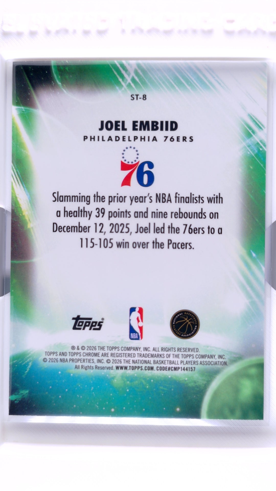 #ST-8 Joel Embiid Stratospheric Stars - back