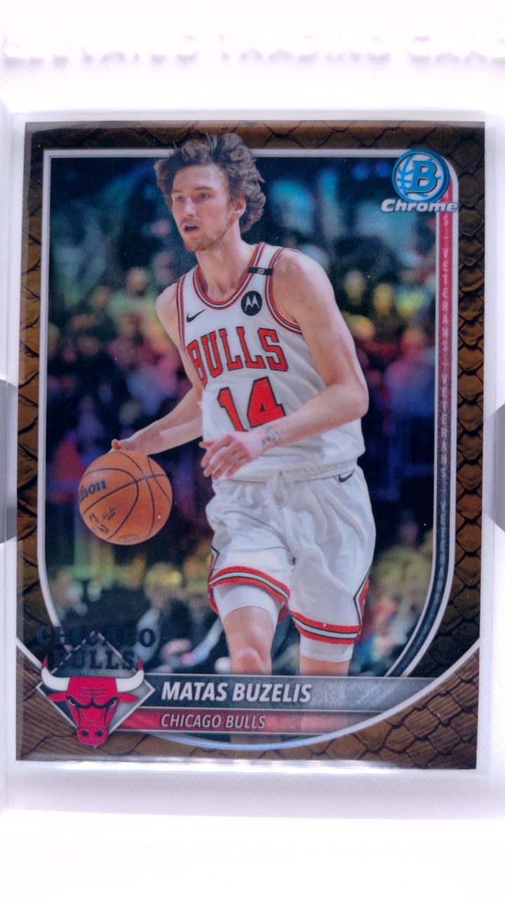 2025 Bowman Basketball Matas Buzelis #BCV-73 Chrome Reptilian Refractor — Front