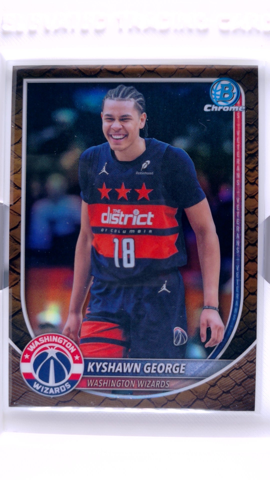 #BCV-177 Kyshawn George Chrome Reptilian Refractor - front