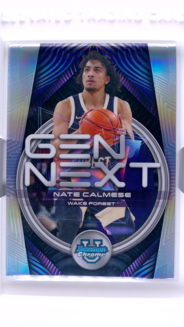 2025 Bowman Basketball Nate Calmese #GN-21 Gen Next Refractor — Front