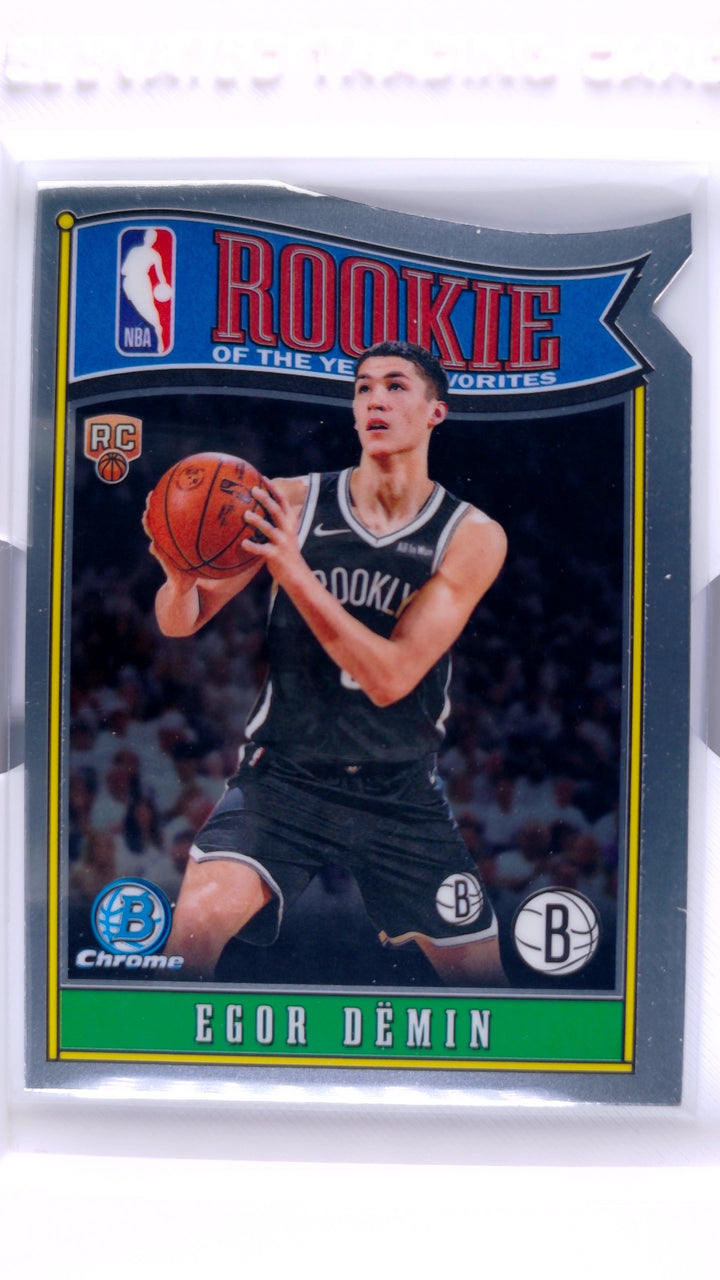 2025 Bowman Basketball Egor Dëmin #RY-8 ROY Favorites RC — Front