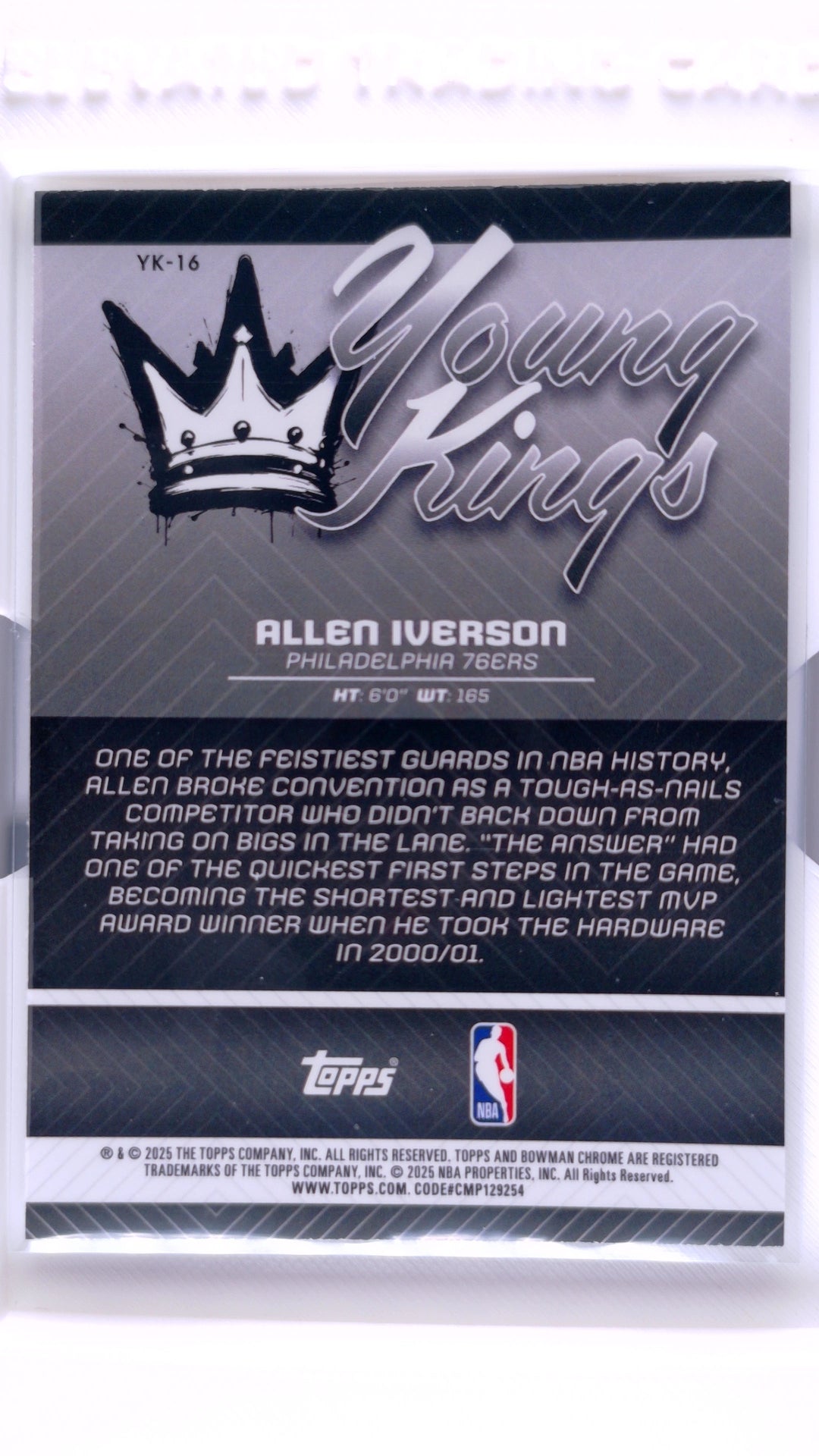 #YK-16 Allen Iverson Young Kings - back