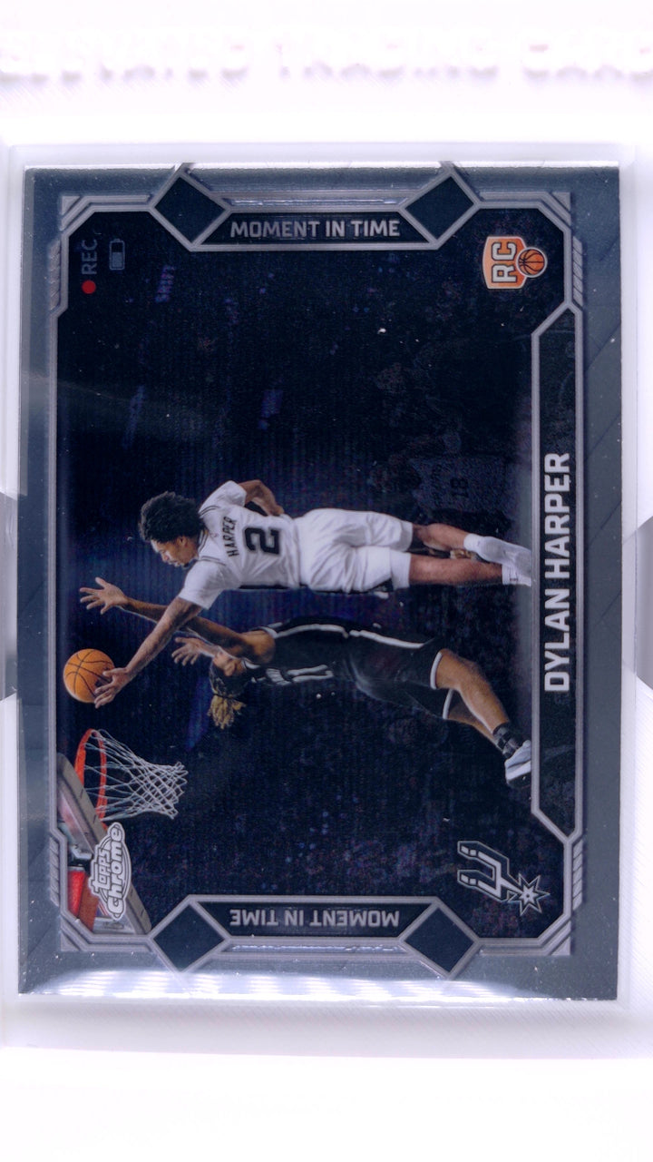 2025 Topps Chrome Update Basketball Dylan Harper #MT-17 Moment In Time RC — Front