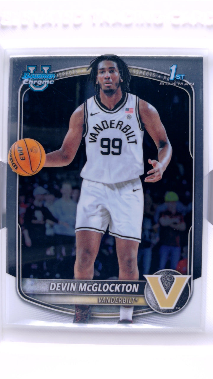2025 Bowman Basketball Devin McGlockton #BCP-56 Chrome Prospects — Front