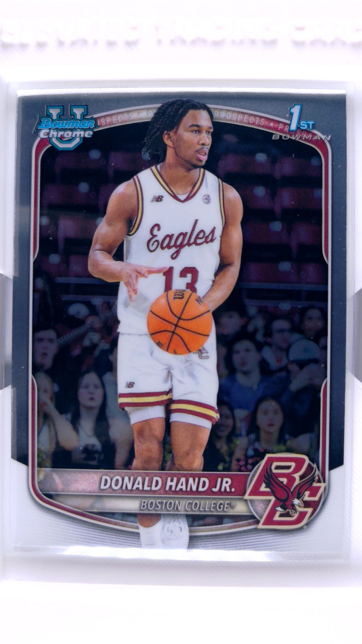 2025 Bowman Basketball Donald Hand Jr. #BCP-57 Chrome Prospects — Front