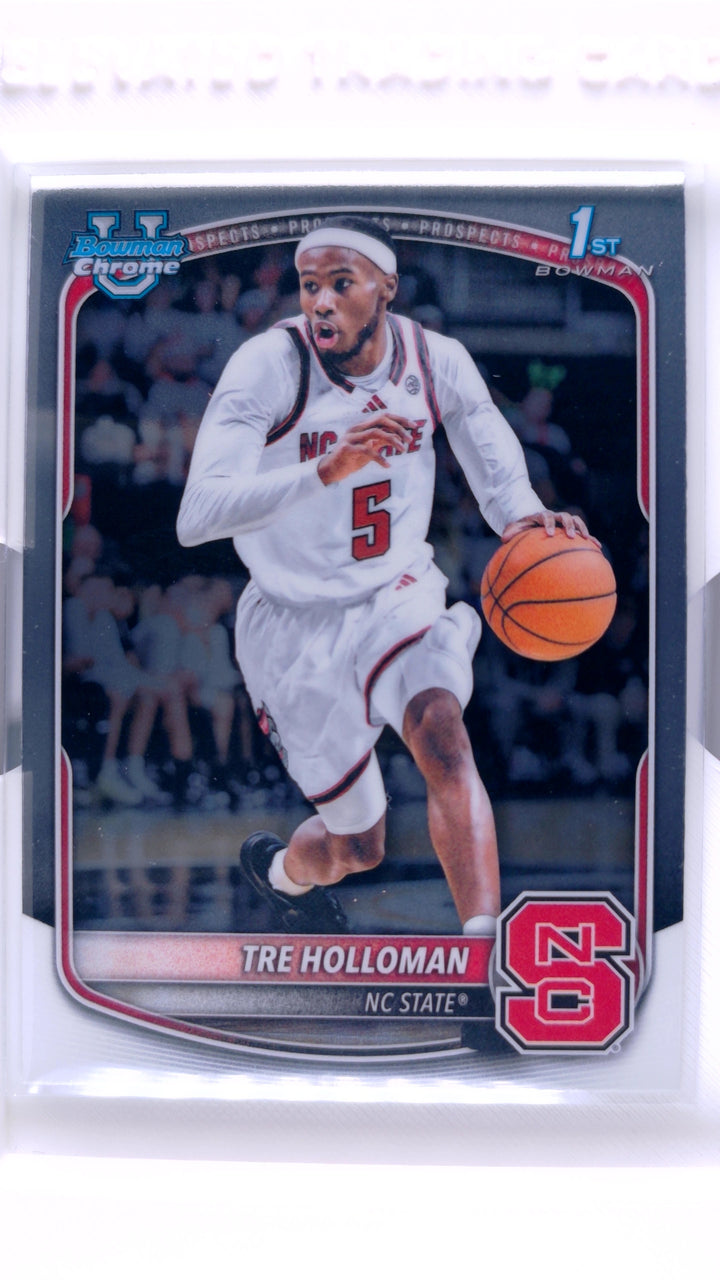 2025 Bowman Basketball Tre Holloman #BCP-81 Chrome Prospects — Front